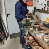 Reparatur an der Auspuffanlage